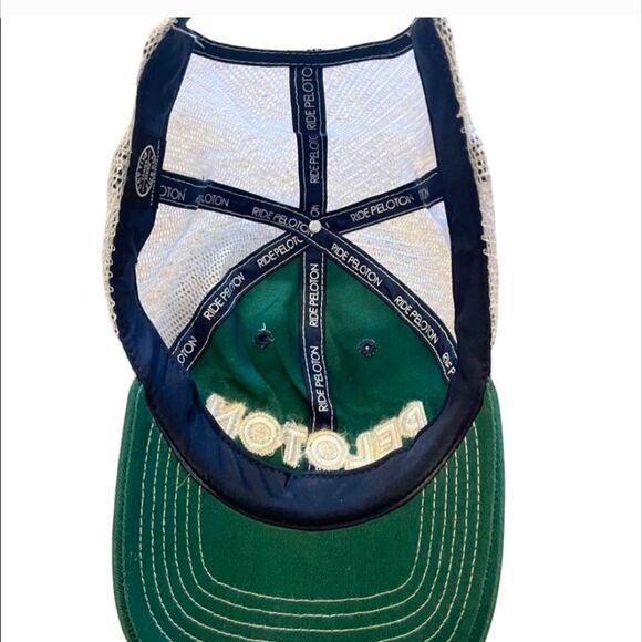 PELOTON Hat Green/Blue White Baseball Cap Snap Back Adjustable Hat Embroidered - Picture 4 of 7